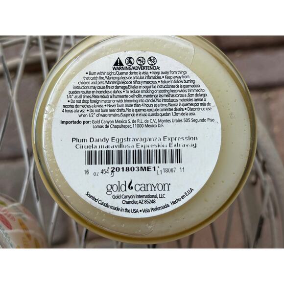 Gold canyon candles Easter wrap Plum Dandy scented Set of 3 Hard to find - Picture 4 of 4